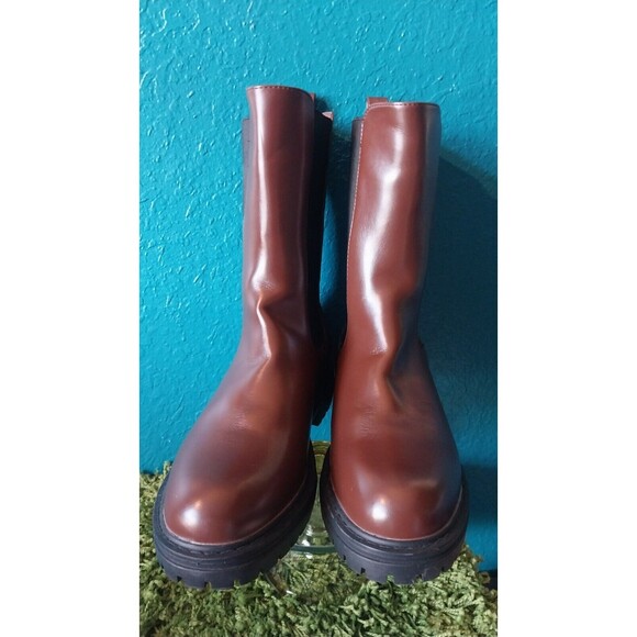 Liliana Dreamer Quilted Chelsea Mid Calf Boots In Brown Womens Size 9 - Picture 5 of 9